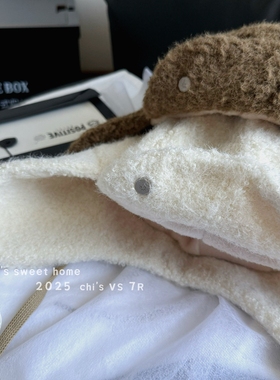 复古绑带毛绒纯色加厚雷锋帽