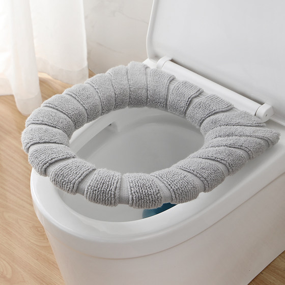 Soft plush toilet mat for all seasons, thickened and warm