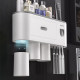 Lazy automatic toothpaste squeezer toothbrush storage rack