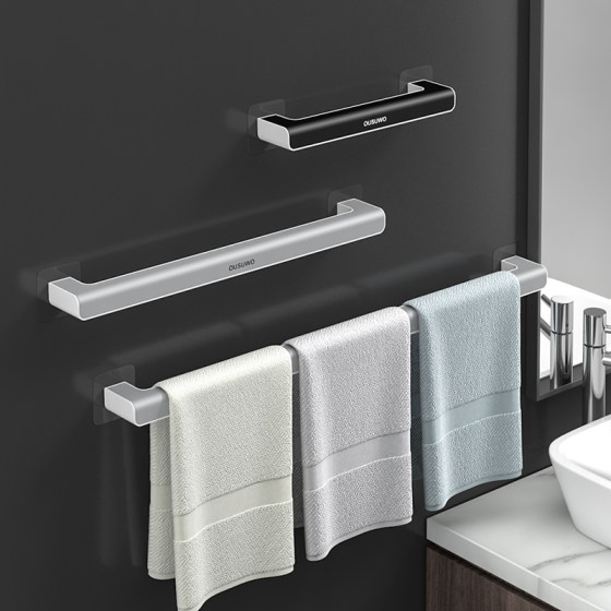 Towel rack punch-free toilet bathroom suction cup hanging rack bath towel rack simple creative wall hanging single rod storage rod