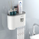 Lazy automatic toothpaste squeezer toothbrush storage rack