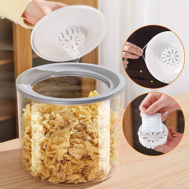 密封罐食品级塑料透明厨房五谷杂粮盒收纳桶干货储存米桶防潮防虫-图1
