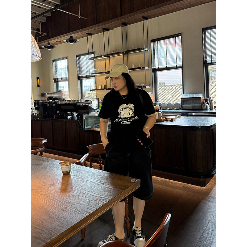 铅笔小鑫大码女装趣味卡通 大码印花 童趣减龄显瘦T恤,淘宝优惠券,粉丝福利购,淘宝优惠卷