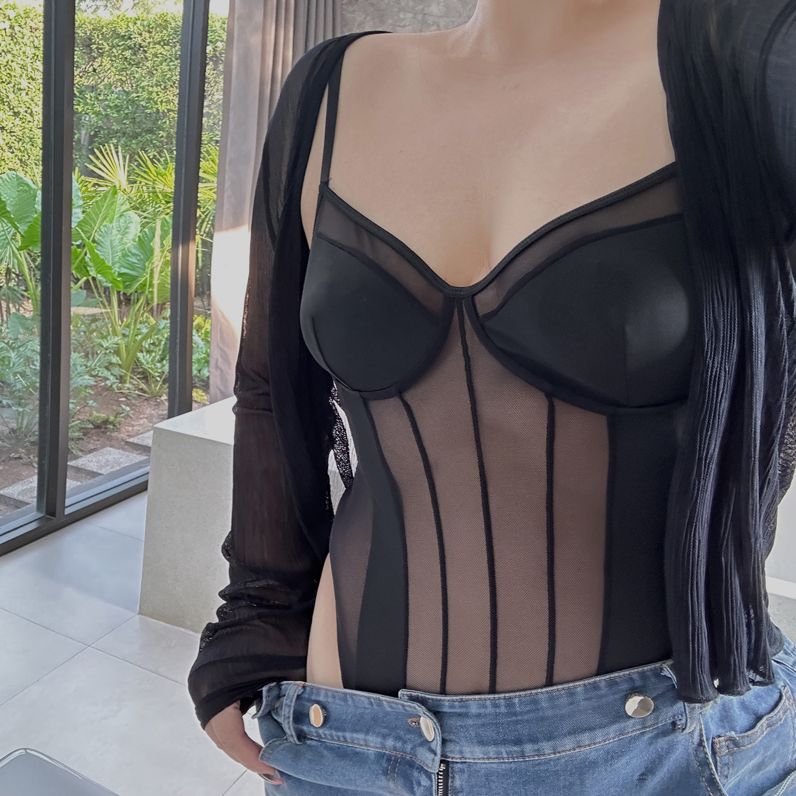 铅笔小鑫大码女装拼接连体胖mm吊带露背性感蕾丝背心,淘宝优惠券,粉丝福利购,淘宝优惠卷