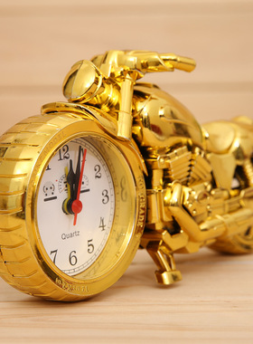 礼品摩托车电摩迷你装饰摆件创意礼物小摆件钟表小钟创意礼物闹钟