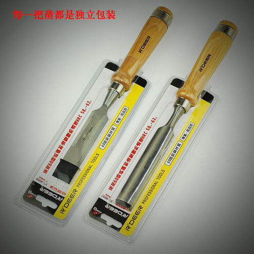 香港飞鹿CR-V铬钒钢穿心木柄凿半圆凿平凿木凿木工凿子工具开槽凿 - 图3