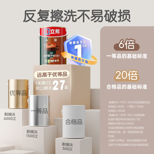 立邦云净抗甲醛净味五合一乳胶漆室内家用自刷油漆墙面漆油漆涂料 - 图3