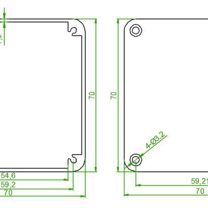 正方形铝型材盒子 铝合金一体全铝外壳 锂电池壳体70*70定制仪器,淘宝优惠券,粉丝福利购,淘宝优惠卷