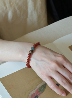 冰红红玛瑙夏季冰凉手串饰品女