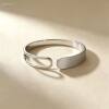 Pure silver 999 matte brushed hollow bracelet