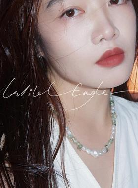 荒野鹰原创手工葡萄石珍珠项链