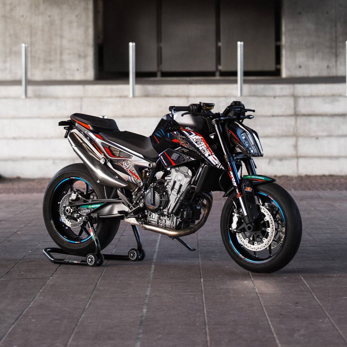 定制KTM duke790改装贴花690贴纸车身贴保护贴膜版画贴画轮毂贴纸 - 图0