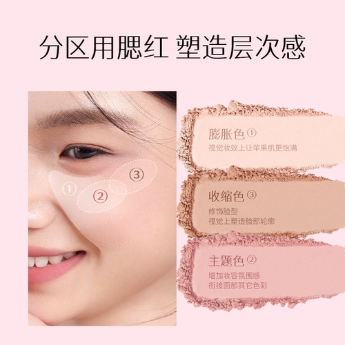 诗佩妮烤粉柔雾腮红腮紫收缩膨胀色提亮自然高光修容膏哑光晒红 - 图2