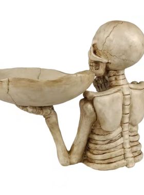 哥特风骷髅头收纳摆件装