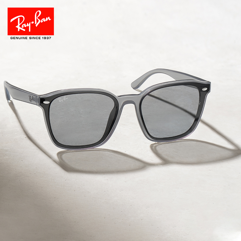 RayBan雷朋太阳镜黑超潮酷眼镜出游男女同款偏光方形墨镜0RB4392D-图3