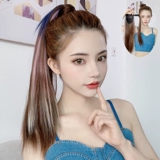 Хвостик, парик, ремень на завязках на липучке с косичкой, прямые волосы, длина миди, популярно в интернете