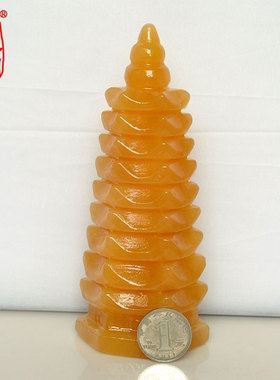 祥安阁米黄玉文昌塔家居摆设