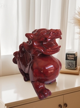 天然玉石貔貅摆件岫玉貔貅玄关摆设店铺开业礼品客厅公母一对皮丘