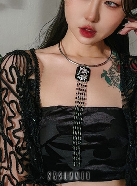 25SUMMER螺钿流苏女新中式项链