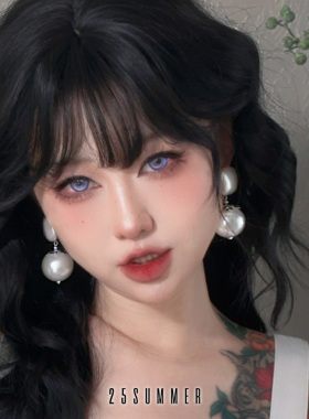 25SUMMER原创 露露 港风复古仿珍珠大耳环夸张极简高级小众耳夹女