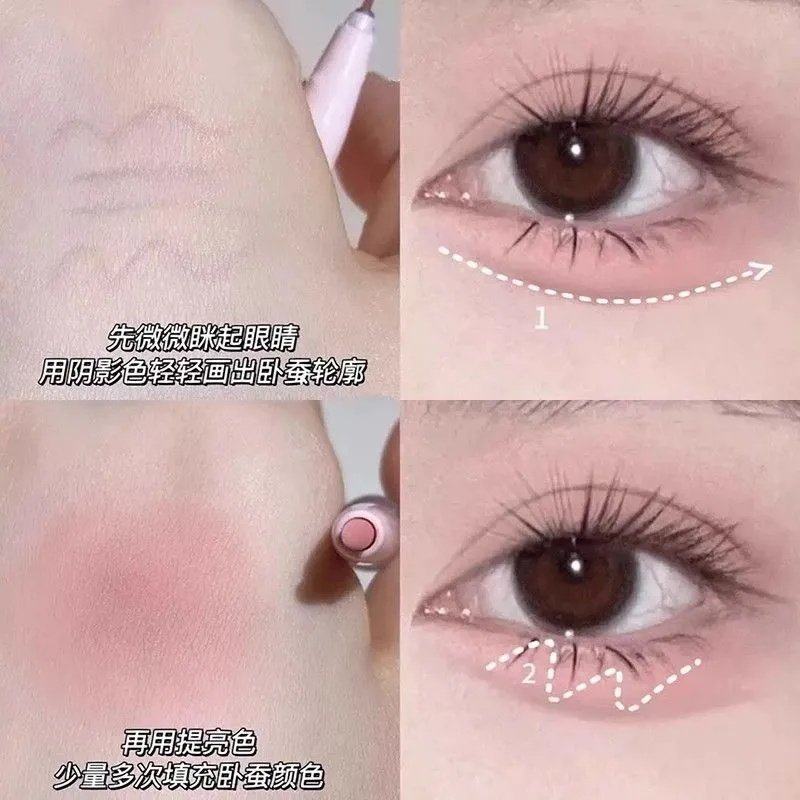 太嫩了！减龄粉色卧蚕笔肉粉嫩提亮修容眼影棒裸色粗头眼睑下至笔,淘宝优惠券,粉丝福利购,淘宝优惠卷