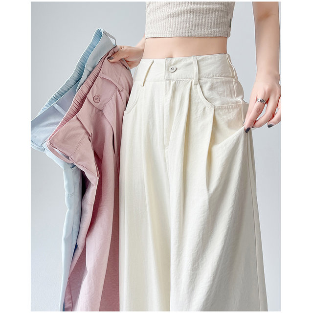 ກາງເກງຂອງແມ່ຍິງ Summer Suit Pants, draped, Lazy, ຜ່ອນຄາຍແລະກະທັດຮັດ