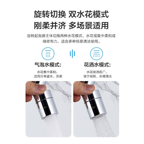 九牧官方旗舰店水龙头配件防溅出水过滤嘴起泡器延伸器可旋转神器 - 图0