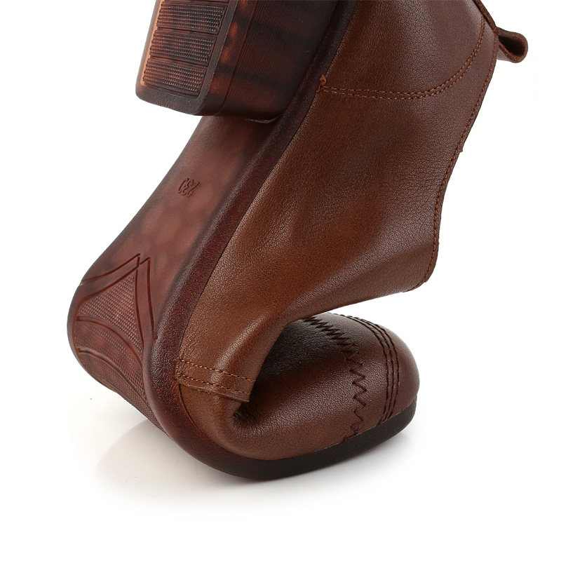 新款中跟妈妈鞋秋季单鞋真皮女鞋大码皮鞋舒适圆头休闲粗跟深口鞋,淘宝优惠券,粉丝福利购,淘宝优惠卷