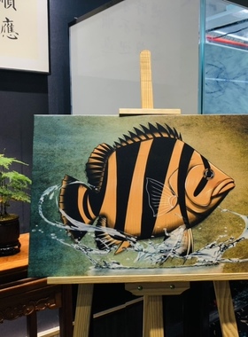 虎鱼装饰画艺术办公室客厅