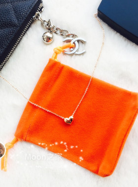 日本不掉色心形锁骨链