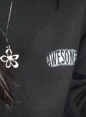 韩国代购项链2025秋冬新款时尚花朵小众百搭长款毛衣链