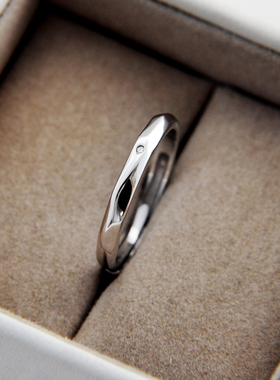 钟情925纯银情侣戒指原创设计款