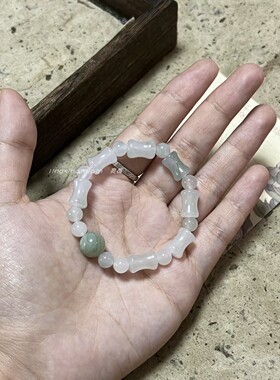 女天山翠红玛瑙中国风天然石手串