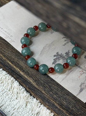 情侣红玛瑙玉髓国风百搭手串