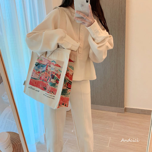 ANDCICI◆博物馆马蒂斯MATISSE油画帆布包单肩托特包男女学生书包 - 图0