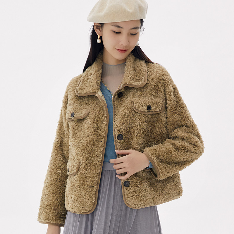 【商场同款】水云间冬季新款方领毛呢 sedate毛呢外套