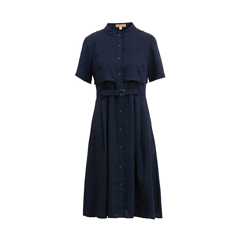 水云间纯色高腰2020夏季新款连衣裙 sedate连衣裙