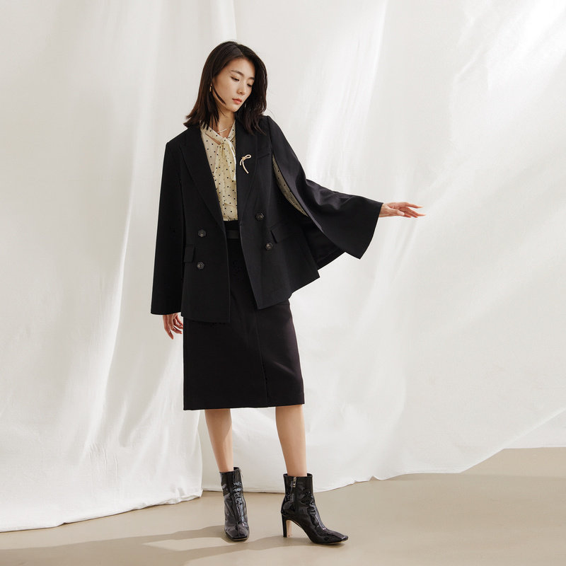 水云间女士小西装2022新款简约宽松 sedate西装