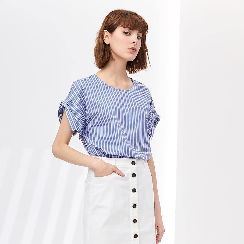 水云间夏季新款韩版宽松纯棉衬衫 sedate衬衫