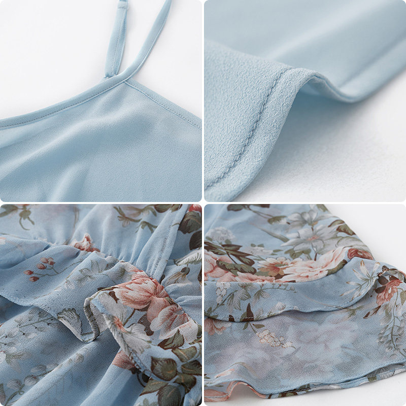 水云间中长款v领2020夏新款连衣裙 sedate连衣裙