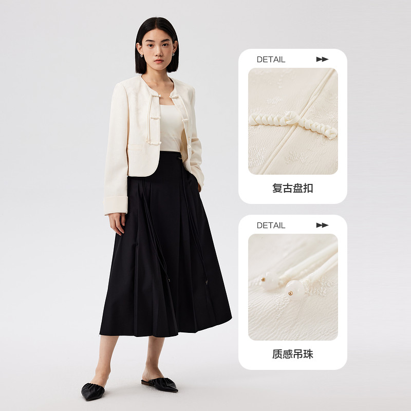 水云间白色短款外套女国风盘扣刺绣新中式长袖上衣休闲2025秋新款,淘宝优惠券,粉丝福利购,淘宝优惠卷