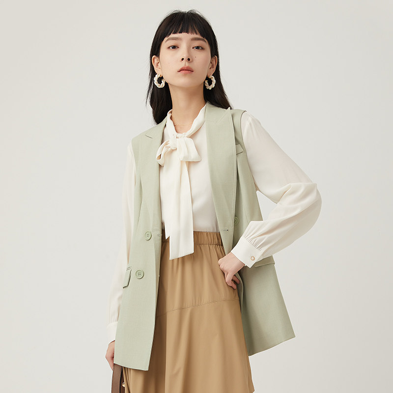 水云间新款无袖外穿薄款小西装马夹 sedate马夹