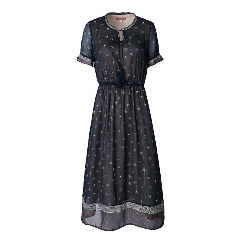 水云间系带碎花中长款2020连衣裙 sedate连衣裙