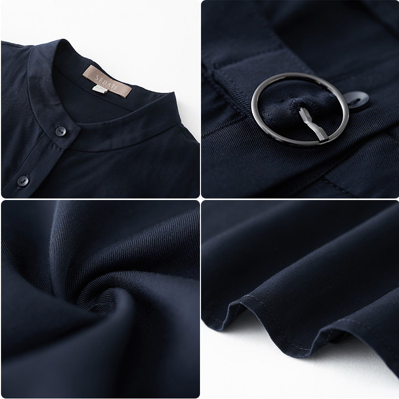 水云间纯色高腰2020夏季新款连衣裙 sedate连衣裙