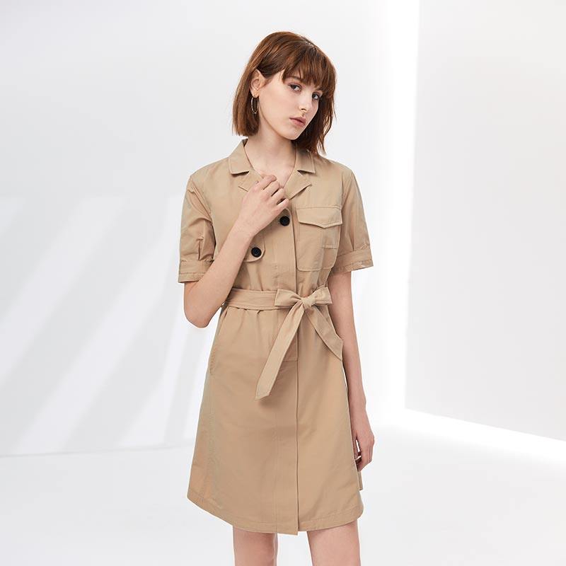 水云间风衣式夏装新款polo领连衣裙 sedate连衣裙