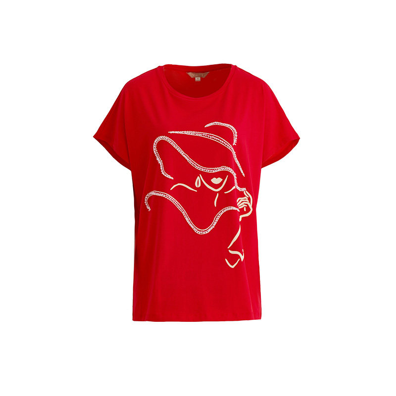 水云间女装夏款新款刺绣镶钻上衣 sedateT恤