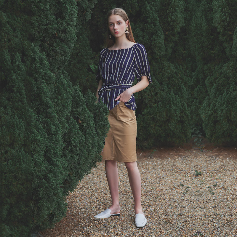 水云间雪纺设计感小众夏装新款衬衫 sedate蕾丝衫/雪纺衫