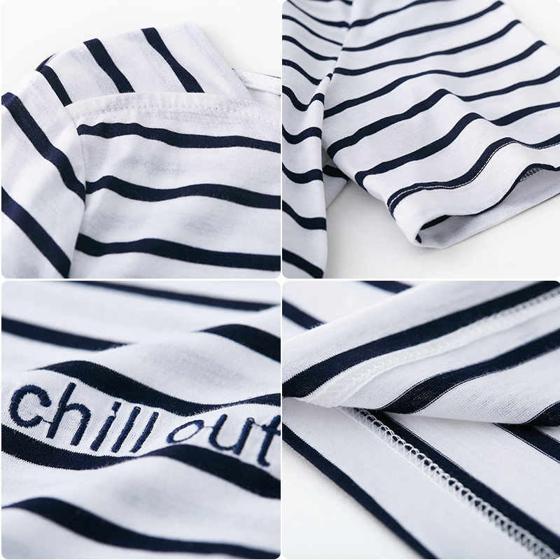 水云间条纹短款t恤女2020拼接ins sedateT恤