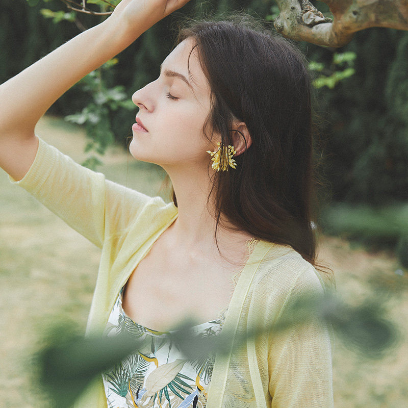 水云间夏季新款麻外套冰丝薄针织衫 sedate毛针织衫