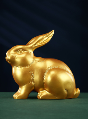 黄铜兔子摆件生肖兔客厅礼品